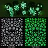 Nuevas pegatinas para uñas transfronterizas Redes sociales luminosas Invierno Navidad Blanco Encaje Copo de nieve Reno Adhesivo 3D para uñas