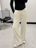 26 Nova Coleção de Outono: Calça Esportiva Casual Feminina Simples e Estilosa com Cintura Elástica, Cordão e Design de Perna Larga, Emagrecedora e Versátil, 62214