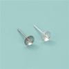 Plata esterlina s925 hecho a mano DIY bandeja de perlas accesorios para aretes joyería para la oreja vacía fabricantes de materiales semiterminados al por mayor
