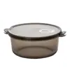 Caja de Almacenamiento para Refrigerador, Contenedor de Almacenamiento de Cocina de Grado Alimenticio Seguro para Congelador, Redondo con Tapa, Caja para Frutas y Verduras