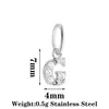 Nuevo Colgante de Acero Inoxidable Letra Zirconia Venta Caliente Accesorios para Collares Pendientes DIY 26 Dijes de Letras Inglesas A-Z