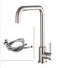 Grifo negro de acero inoxidable pintado para lavabo de cocina, grifo para fregadero de cocina con agua caliente y fría, grifo de cocina europeo