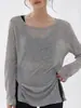 Top Deportivo para Mujer Talla Plus para Cubrir la Forma del Cuerpo, Adecuado para Fitness, Correr, Yoga, Conjunto de Cubierta Holgada de Manga Larga con Pantalones Cortos tipo Tiburón de Tres Cuartos