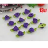 2cm Comércio Exterior Venda Quente 15 Cores Exquisite Mini Rosa com Folha Fita Artesanal DIY Grampo de Cabelo Flor Decorativa para Roupa