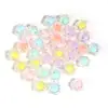 Acrílico Estrela de Cinco Pontas Coração Flor Pequena Contas Transparentes Foscas Contas DIY Acessórios para Joias Contas por Atacado