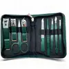 Set de Cortaúñas de Acero Inoxidable en Stock, Cortauñas Afilados de 9 Piezas, Herramientas Portátiles de Manicura, Kit de Cortaúñas