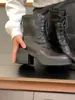 Botas Martin de Plataforma Retro con Cordones Suela Gruesa Botas Estrechas 2026 Nuevo Estilo Otoño e Invierno Botines para Mujeres Menudas con Tacones Gruesos y Aspecto Elegante