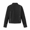 Ropa Vintage Yidao Otoño 2026 Nuevo Estilo Cool Retro Americano Chaqueta Corta de Mezclilla con Cuello Alto y Decoración de Hebilla Metálica