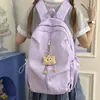 Mochila de Color Sólido Estilo Ins Academy Estilo Japonés para Chicas de Secundaria, Estudiantes de Preparatoria y Universitarias, Mochila Pequeña Ligera para Salidas