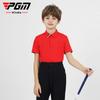Ropa de golf PGM para niños, camiseta de manga corta para niños, ropa deportiva de primavera y verano para niños, suministro directo de fábrica.
