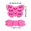 Molde de Silicone Formato Borboleta 706 com 8 Elos, Adequado para Chocolate, Doces e Ferramentas de Decoração de Bolos