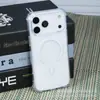 Funda para Teléfono Móvil Manzana 17Promax con Apertura Anillo C Heterosexual Adecuada para Iphone15 Transparente Magnética Anti-Caída en Cuatro Esquinas