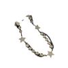 Collar de estrella para niña dulce y genial ~ cadena de clavícula con estrella de diamantes de imitación y2g, collar Millennium, cadena de extensión de nicho de lujo ligera para mujer