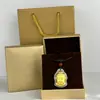 Colgante de cabeza de Buda de jade con incrustaciones de oro 3D, collar de Buda dorado, accesorios para colgante de Buda, colgante de Buda para hombres y mujeres