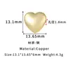 Ventas Directas de Fábrica Cuentas Espaciadoras de Oro de 14K Forma de Corazón Cuadradas con Agujero Pasante Cuentas Sueltas Accesorios para Pulseras DIY Venta al por Mayor