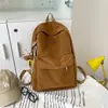 Nova Mochila Retro de Camurça para Mulheres 2026 Mochila de Viagem de Grande Capacidade para Alunos do Ensino Fundamental e Médio Bolsa Escolar