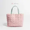 Bolsa de Hombro de Algodón Acolchado con Forma de Corazón, Hecha a Medida por el Fabricante, Bolso de Hombro Único, Gran Capacidad de Almacenamiento, Para Viajes Diarios, Bloques de Color