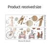 Nuevo Fx-C184 Globo Aerostático de Ciclismo para Animales Pequeños Avión Pegatina de Pared Decorativa Autoadhesiva para Embellecimiento de Pared de Entrada de Habitación