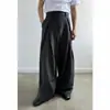 Pantalones anchos vintage japoneses para hombre, diseño moderno, pantalones casuales fluidos, corte holgado estilo americano, pantalones de traje plisados tridimensionales