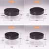 Botella Transparente de Boca Ancha de Grado Alimenticio para Mascotas en Stock Botella Redonda Negra de Plástico Sub-Botella para Crema de Mascarilla Facial Exportación Transfronteriza