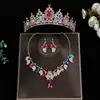Conjunto de Três Peças de Acessórios de Cabeça Coroa Acessórios de Cabelo Colar Brincos Coroa de Princesa Faixa de Cabeça Casamento Vestido de Casamento Acessórios para Traje Formal