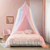 Mosquitero de cúpula estilo palacio para interior, anti-mosquitos de techo, sin color, sin instalación, mosquitero para cama doble, malla de princesa encriptada