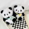 Nuevo Lindo y Súper Lindo Panda Bolso de Hombro Llavero Colgante de Muñeca Muñeco de Peluche Creativo Colgante para Bolso de Estudiante