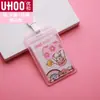 Youhe 6108 Set de Tarjetas Impermeable Transparente Set de Tarjetas de Estudiante Lanyard para el Pecho Cuerda de Marca Set de Tarjetas Tarjeta de Autobús