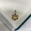 Acessórios da moda feitos à mão DIY pingente de pérola para mulheres, zircônia azul microincrustada, acessórios estilo vintage Hong Kong atacado transfronteiriço