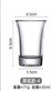 Vaso de vino pequeño de vidrio de alto valor con fondo grueso, juego de vasos para vino blanco transparentes de un bocado, se puede usar como vaso de licor con LOGO por lote