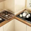 Estante escurridor extensible de acero inoxidable 304 para fregadero para uso doméstico, adecuado para escurrir platos, verduras y frutas, almacenamiento y organizador para fregadero de cocina