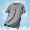 Camiseta de Seda de Gelo Masculina Verão Fina Solta Secagem Rápida Respirável Esportiva Blusa de Camiseta Moda Jovem Camiseta de Manga Curta Masculina