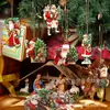 Produto Novo Transfronteiriço 9 Peças de Árvore de Natal Estilo Vitoriano Papai Noel do Campo Estilo Retrô Pingentes de Decoração de Pátio