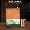 Calendário de Mesa de Madeira do Ano da Ovelha Novo Estilo Chinês Porta-Caneta Calendário Mensal Personalizado Ornamento Criativo para Mesa de Escritório Presente para Funcionário da Empresa