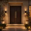 Manija de villa de lujo para comunidad de hotel de alta gama, manija de puerta de vidrio puerta de madera, manija de puerta principal de estilo minimalista moderno hecha a medida