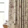 1 Peça Novo Tecido Floral Multicor com Base Preta e Dourada para Uso Doméstico, Blackout, Isolamento Térmico, Espessado, para Decoração de Sala de Estar e Quarto