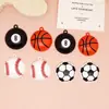 Acessórios para Joias DIY Liga Esmalte Pintado por Spray Pingentes Grandes Tipos de Bolas Esportivas Futebol Basquete Presentes Transfronteiriços