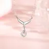 Collar Dinámico de Sirena de Plata de Ley S925 para Mujer con Diamantes Adornados, Diseño Original de Alta Gama, Regalo para Compañerismo de Por Vida