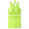 Colete Esportivo com Bojo Push-up Sem Aro à Prova de Choque Costas Bonitas Para Usar por Cima Para Seio Exterior Roupa Íntima Esportiva Feminina