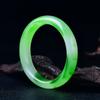 A2 fábrica direto vidro vidro B bens pulseira de jade jadeíta verde transparente flor flutuante pulseira de jade alargada