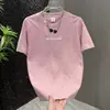 Camiseta de Manga Corta para Hombre Delgada Guapo Americana Marca de Moda Tie-dye Personalidad Moda Versátil Ropa de Hombre Media Manga Celebridad de Internet Moda Tendencia t