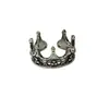 Anillo de Corona Vintage para Hombre Tendencia Personalidad Estilo Minimalista Plata Tailandesa de Imitación Anillo para Dedo Índice Moda Diseño Creativo Anillo Abierto