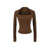 Camiseta Elegante Estilo Francês Ombro a Ombro Falsa Duas Peças para Mulheres, Outono Slim Fit Design Simples Top Camada Base