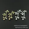 DIY acessórios de jóias artesanais elenco de cobre ramo flor pingente pingente para cima e para baixo tremendo acessórios de cocar de noiva
