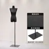 Loja de Roupas Adereços de Vitrine Ombro Reto Ombro de Ângulo Reto Roupas Femininas Clavícula Boneco Mannequin Preto Vitrine Suporte de Exibição