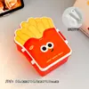 Creative Caja de Almuerzo de Hamburguesa con Papas Fritas con Tapa para el Trabajo con Comidas Caja de Almuerzo Dividida Salida de Primavera Caja para Frutas Frescas de Ensalada