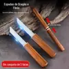 Faca Dupla Dragão e Fênix Modelo Novo Faca de Frutas para Cozinha Portátil Multifuncional 2 em 1 Faca de Piquenique Faca Doméstica