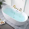 Banheira doméstica de acrílico para espaços pequenos, banheira de hotel e homestay, autoportante, móvel, banheira de uma peça sem costura com chaise longue