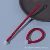 Hilo de Algodón Retorcido a Mano de Color Sólido Nudo de Diamante Bobina Estilo Étnico Hebilla Accesorios Hechos a Mano DIY Colgante Lanyard Accesorios Al Por Mayor