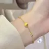 Joias Sand Gold, Modernas e Tendência, Estilo Palácio Retrô, Pulseira de Contas Olho de Gato, Joias de Design Exclusivo, Presente para Namorada